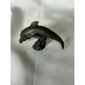 Vintage 1976 Pewter Leaping Dolphin. Made In USA.